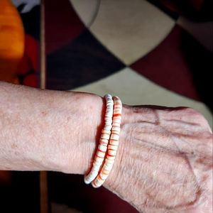 Pair Spiney oyster shell bracelet s